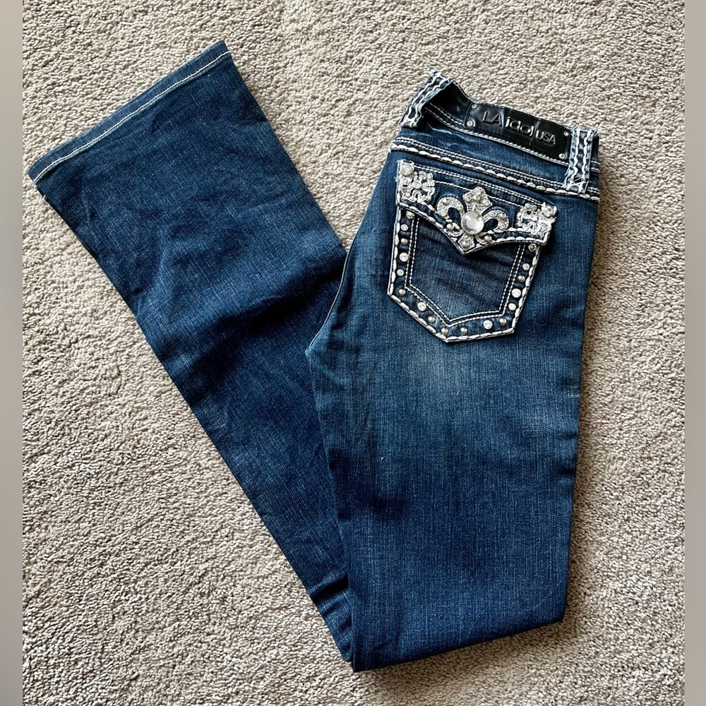 LA Idol USA Women’s Bootcut Blue Jeans 29x34